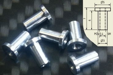 T- Nut Body Supports Fahrwerksdistanz T-Hülse fuer Fahrwerk 5mm (6 Stk.) - Kopie