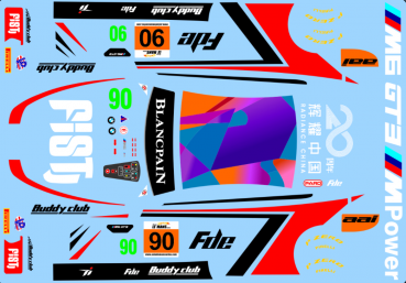 Decal-M6 - GT3 - Sepang 2017 - Fiste - #90 SCALE 1:32