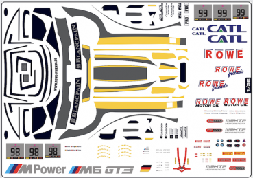 Decal BMW M6 GT3 #99 24h Spa 2017 Rowe