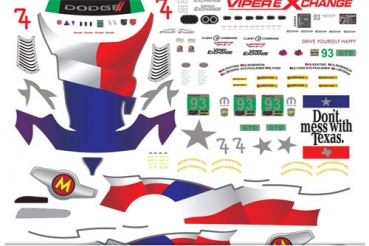 Preview: Decal Dodge Viper Daytona 2016 #93 SCALE 1:32