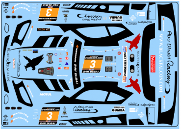 Preview: Decal Merc AMG GT3 BLACK FALCON  24h Dubai 2018 #3
