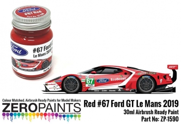 Ford GT #67  Lemans 2019 Red Zero Colour Matched Paints 30ml