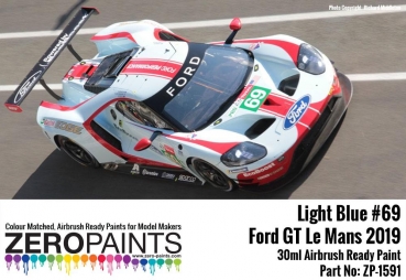 Preview: Ford GT #69 Lemans 2019 Light Blue Zero Colour Matched Paints 30ml