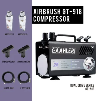 Preview: Gaahleri Dual Drive GT-918 Airbrush-Kompressor EU