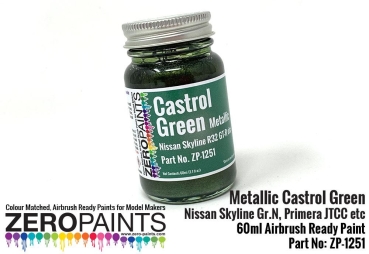 Castrol Metallic Green Paint (Nissan Skyline Gr.N, Primera JTCC etc) 60ml ZP-1251