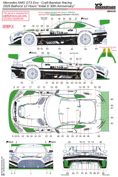 Preview: 1/24 Mercedes AMG GT3 Evo - Craft-Bamboo Racing - 2026 Bathurst 12 Hours "Initial D 30th Anniversary"(24130 LBProduction)