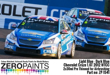 Preview: Light Blue / Dark Blue Paint for Chevrolet Cruze 1.6T 2012 WTCC 2x30ml zp-1541