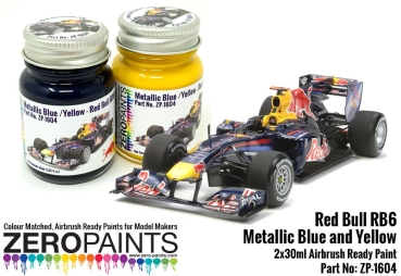 Red Bull RB6 Metallic Blue and Yellow Paint Set 2x30ml  ZP-1604