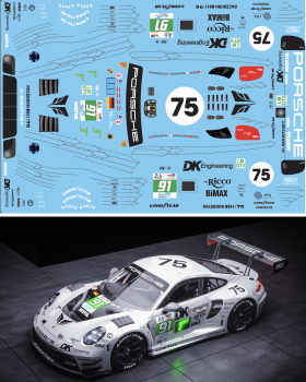 Preview: Decal Porsche 911 992 GT3 R Manthey Racing Grello Porsche #91 Lemans 24h 2026 FFSFD1019v09x All Scales