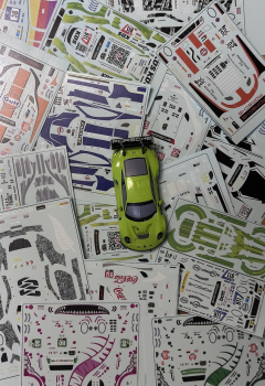 Preview: Decal für Carrera Hybrid Ferrari 296 GT3 R  Decal Nach Wunsch / Custom made Scale 1:50