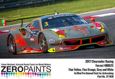 2017 Clearwater Racing Ferrari 488GTE Paint 4x30ml ZP-1618