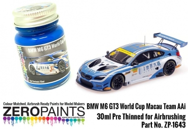 BMW M6 GT3 World Cup Macau Team Aai Blue Paint 30ml- ZP-1643