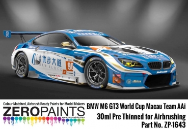 Preview: BMW M6 GT3 World Cup Macau Team Aai Blue Paint 30ml- ZP-1643
