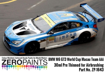 Preview: BMW M6 GT3 World Cup Macau Team Aai Blue Paint 30ml- ZP-1643