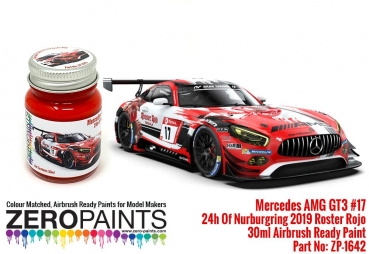 Mercedes AMG GT3 17 ADAC Total 24h Of Nurburgring 2019 Roster Rojo Red Paint 30ml