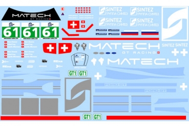 Decal Ford GT MATECH #61