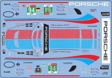 Decal Porsche 911 991 RSR #94 LM 2019 Brumos Tribute