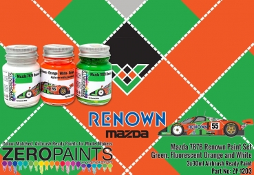 Preview: Mazda 787B Renown White/Orange/Green Set - 3x30ml