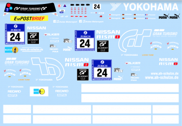 Preview: Decal Nissan GTR Schulze Motorsport #24 Scale 1/32