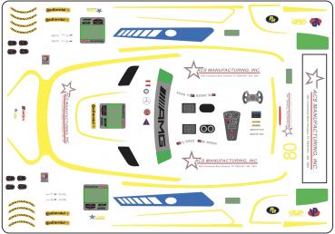 Decal Merc AMG - Lone Star Racing #80