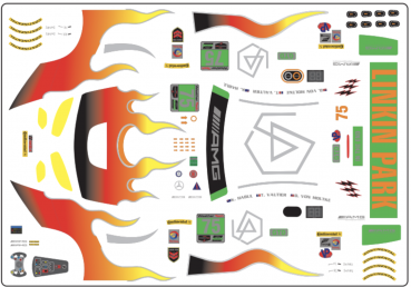 Preview: Decal Merc AMG GT3 Linkin Park Sun Energy Racing #75