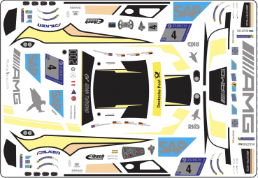 Decal Merc AMG GT3 BLACK FALCON Nürburg Ring 2018 #4