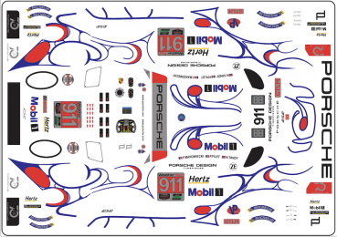 Decal Porsche 911 991 RSR #911 Petit LM 2018