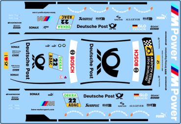 Preview: Decal BMW M3 DTM 2013 - #22 - Glock