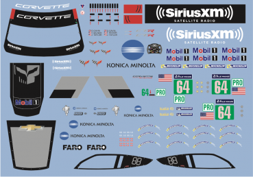 Decal Corvette C7R Sirius #64