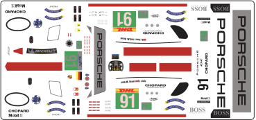 Decal Porsche 911 991 RSR #91 2021 WEC