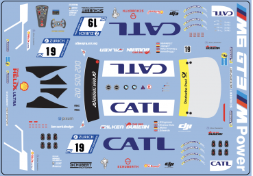 Decal BMW M6 GT3 24H Nürburgring Schubert Motorsport #19