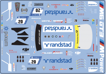 Decal BMW M6 GT3 24H Nürburgring Schubert Motorsport #20