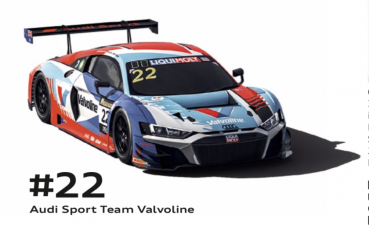 Preview: Decal Audi R8 LMS GT3 Evo Team Valvoline Australia #22. 2019