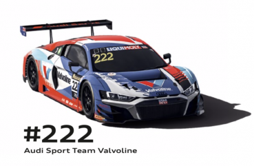 Preview: Decal Audi R8 LMS GT3 Evo Team Valvoline Australia #222a. 2019