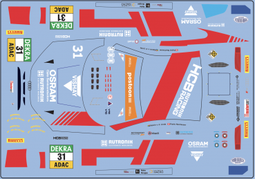 Preview: Decal Audi R8 LMS #31 HCB-Rutronik 2019 ADAC GT Scale 1:32