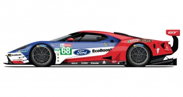 Decal Ford GT Lemans 2019 #68