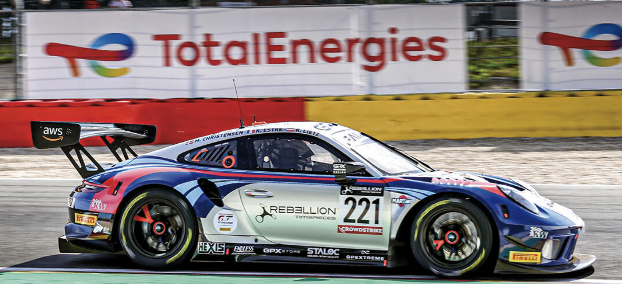 Decal Porsche 911 GT3R GPX Racing Martini SPA #221 2022