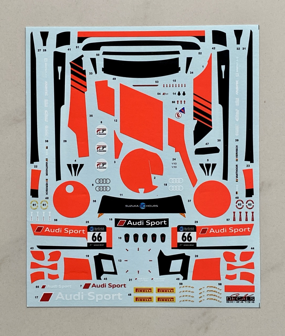 SK Decals SK24134 Audi R8 LMS GT3 Intercontinental GT Challenge Suzuka ...