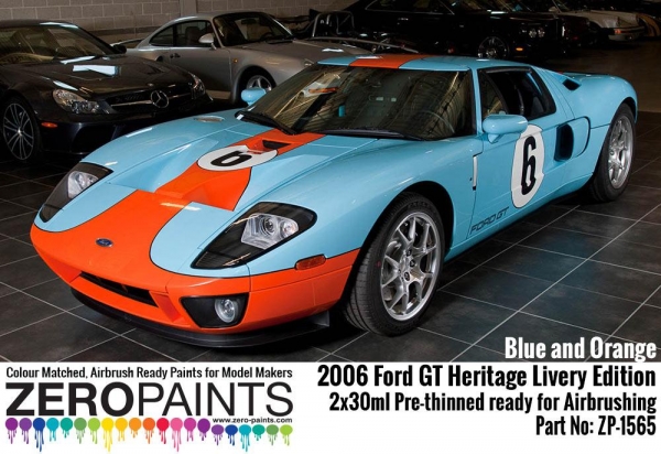 Gulf 2006 Ford GT Heritage Livery Edition Blue and Orange Paint Set 2x30ml