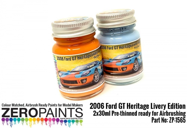 Gulf 2006 Ford GT Heritage Livery Edition Blue and Orange Paint Set 2x30ml