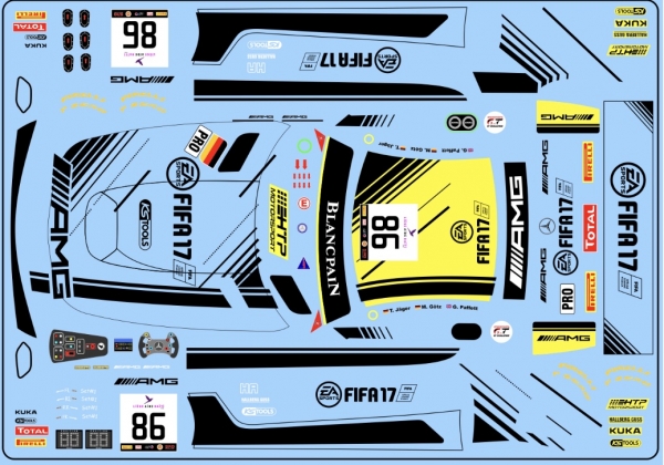 Decal Merc AMG GT3 HTP Fifa #86