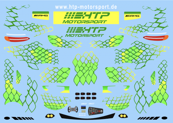 Decal Merc AMG GT3 HTP Motorsport Mann Filter #84 Mamba SPA