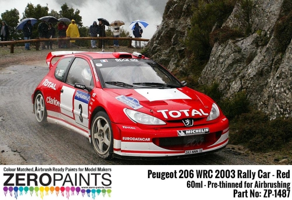 Peugeot 206 WRC 2003 Rally Red Paint 60ml ZP-1487