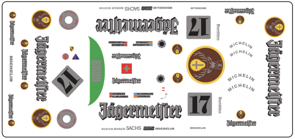 Décalcomanies (autocollants) Tamiya 1/24 Pour Porsche 956 Jägermeister - Set D196, Neuf Du Japon, Pour Maquettistes Avancés