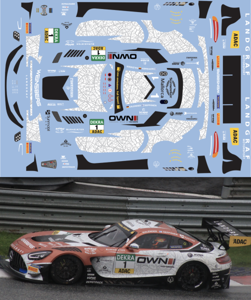 Decal Mercedes AMG GT Evo Landgraf Motorsports ADAC GT Masters all scales FFSFD1053v68