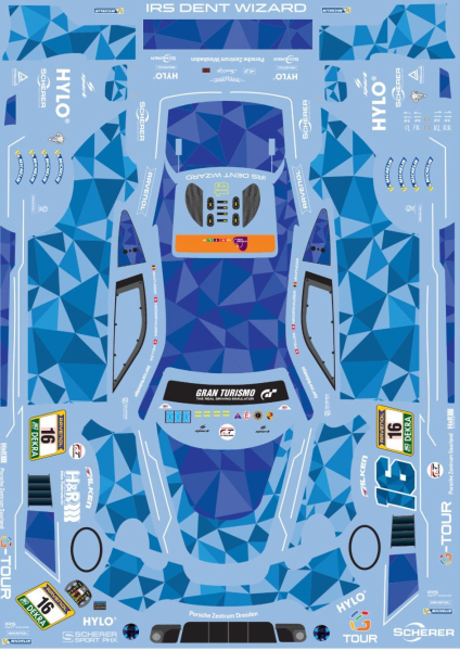 Decal Audi R8 GT3 evo team Phoenix - Scherer Nürburgring 2025 #16 FFSFD1003v59