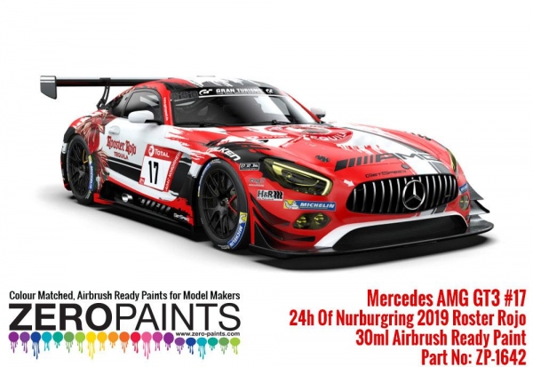 Mercedes AMG GT3 17 ADAC Total 24h Of Nurburgring 2019 Roster Rojo Red Paint 30ml