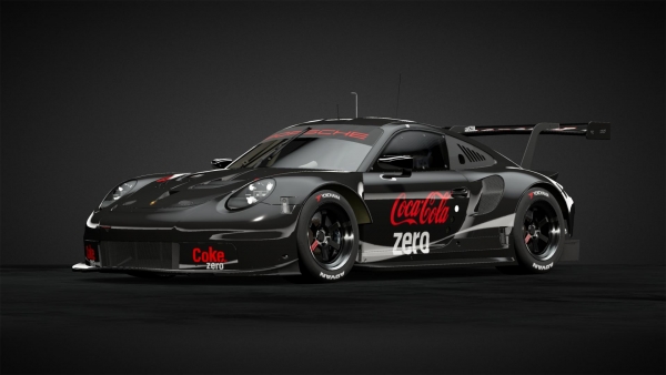 Decal Porsche 911 991 RSR #912 Cola Coke-Zero blk