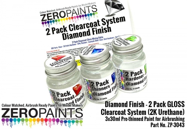 Diamond Finish - 2 Pack GLOSS Clearcoat / Klarlack System (2K Urethane) 90ml