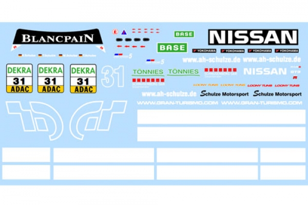 Decal Nissan GTR Schulze Motorsport #31 Scale 1/32